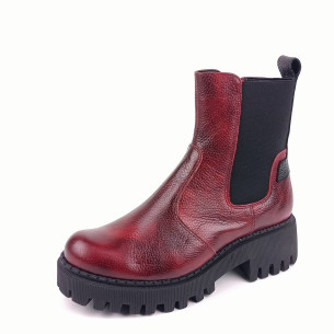 Dámské kotníkové boty Bartoň 242510 vínové