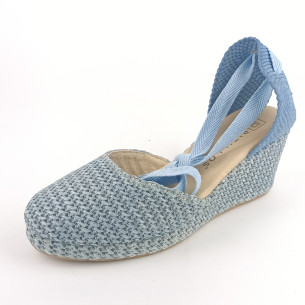 Dámské sandály na klínku Pitillos 10632 modré