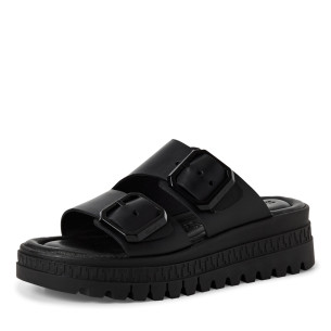 Dámské pantofle na platfomě Tamaris 1-27202-44 003 černé