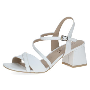 Dámské sandály na podpatku Caprice 9-28300-44 102 bílé