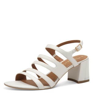 Dámské sandály na podpatku Tamaris 1-28359-44 100 bílé