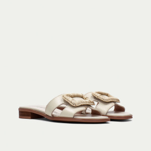 Dámské pantofle na podpatku Hispanitas HV253881 béžové