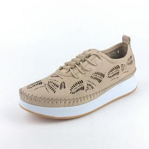 Dámské polobotky na platformě Kremara 014-AZR2002 béžové