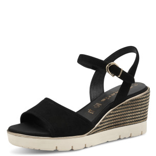 Dámské sandály na klínku Tamaris 1-28360-44 001 černé