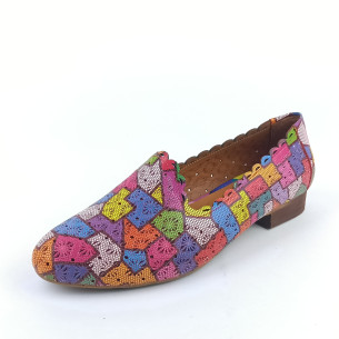 Dámské mokasíny na podpatku Kremara 182 704 multicolor