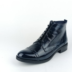 Dámské kotníkové boty na podpatku Dorking D7323-LK modré