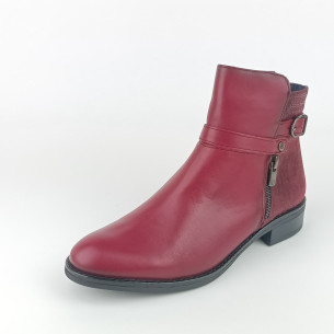 Dámské kotníkové boty na podpatku Dorking D8906SUMXS vínové