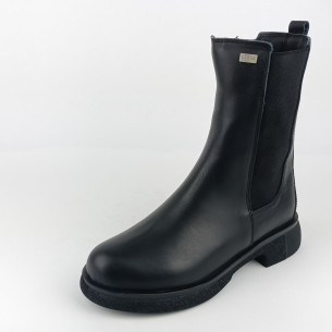 Dámské zimní kotníkové boty na podpatku Looke L1297-24 černé