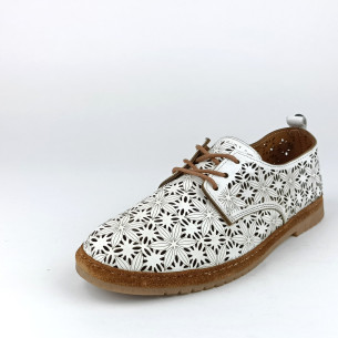 Dámské polobotky Manitu 840157-03 bílé