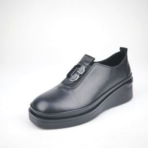 Dámské mokasíny na platformě Guero P593 7222 T6 černé