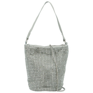 Stříbrná plesová kabelka Moon MZ4556