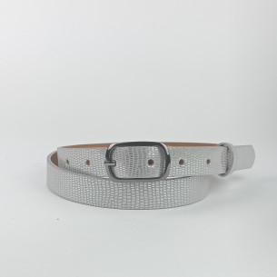 Dámský opasek Pennybelts stříbrný - šířka 20 mm