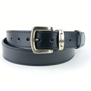 Pánský opasek Jeans - kovový průvlek Pennybelts černý - šířka 38 mm