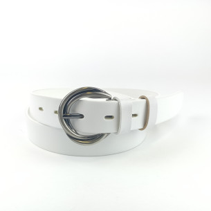 Dámský opasek Pennybelts bílý - šířka 30 mm