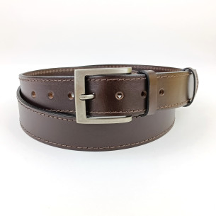 Pánský opasek Jeans Pennybelts hnědý - šířka 38 mm