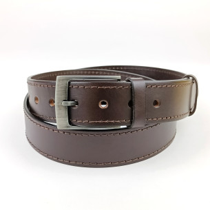 Pánský opasek Jeans Pennybelts hnědý - šířka 38 mm