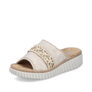 Dámské pantofle na klínku Rieker 69278-60 béžové