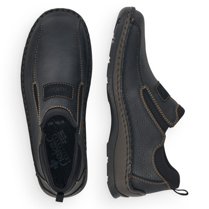 detail Pánské mokasíny Rieker 05363-00 černé