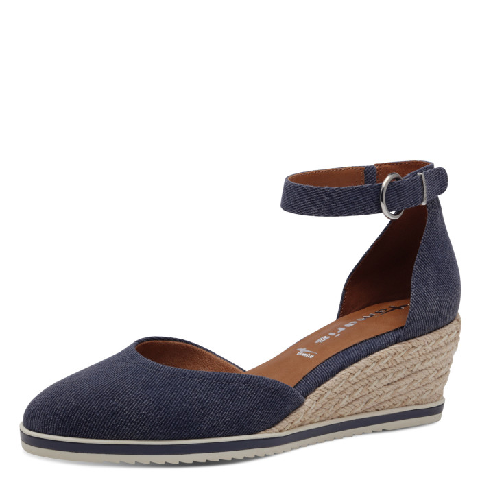 detail Dámské lodičky na klínku Tamaris 1-22319-44 800 modré