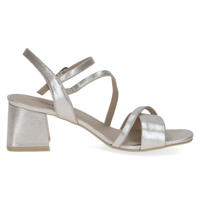 detail Dámské sandály na podpatku Caprice 9-28300-44 354 metalické