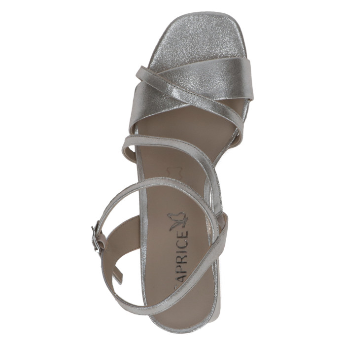 detail Dámské sandály na podpatku Caprice 9-28300-44 354 metalické