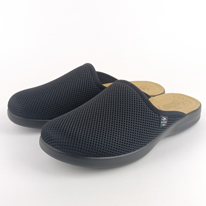 detail Pánské domácí pantofle Fly Flot 220029-01 černé