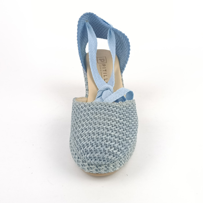 detail Dámské sandály na klínku Pitillos 10632 modré