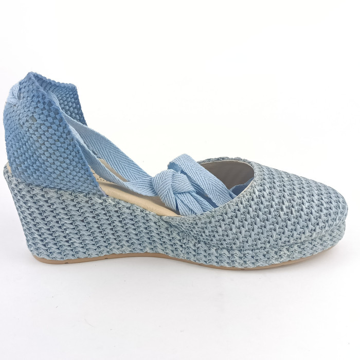 detail Dámské sandály na klínku Pitillos 10632 modré