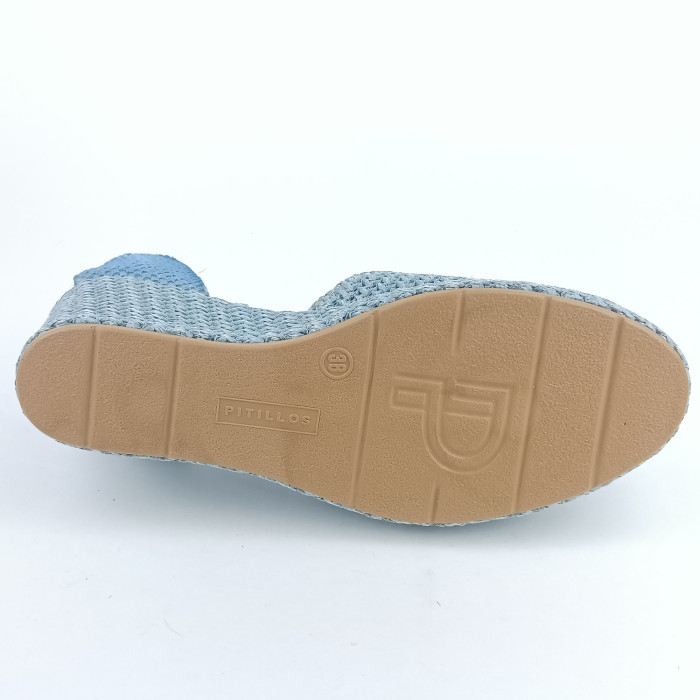 detail Dámské sandály na klínku Pitillos 10632 modré