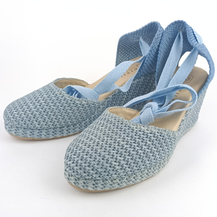 detail Dámské sandály na klínku Pitillos 10632 modré