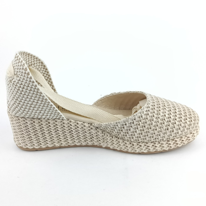 detail Dámské sandály na klínku Pitillos 10622 béžové