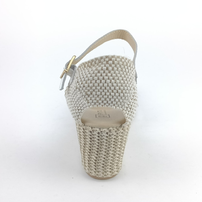 detail Dámské sandály na klínku Pitillos 10634 bílé