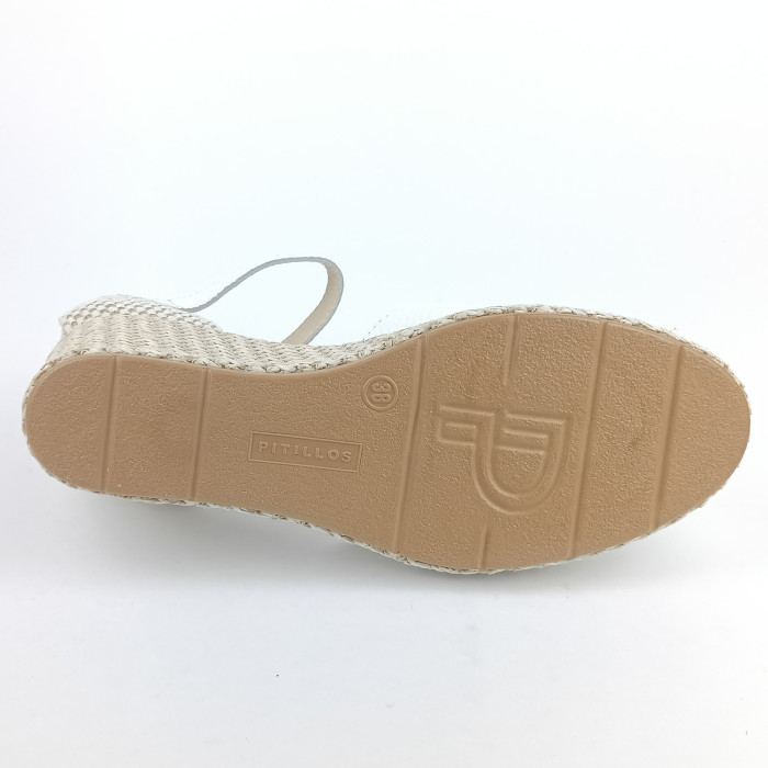 detail Dámské sandály na klínku Pitillos 10634 bílé