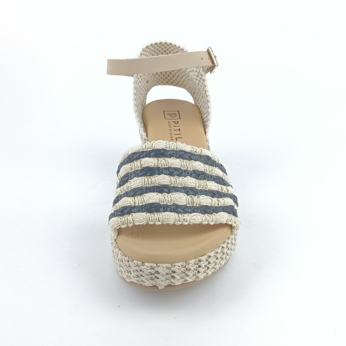 detail Dámské sandály na klínku Pitillos 10563 béžové