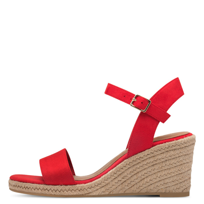 detail Dámské sandály na klínku Tamaris 1-28300-42 500 červené