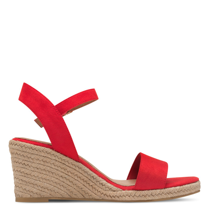 detail Dámské sandály na klínku Tamaris 1-28300-42 500 červené