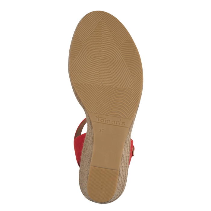 detail Dámské sandály na klínku Tamaris 1-28300-42 500 červené