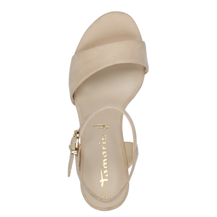 detail Dámské sandály na podpatku Tamaris 1-28028-42 400 béžové