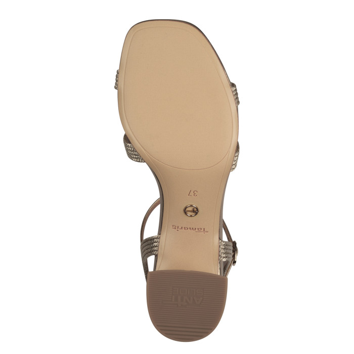 detail Dámské sandály na podpatku Tamaris 1-28244-44 900 bronzové