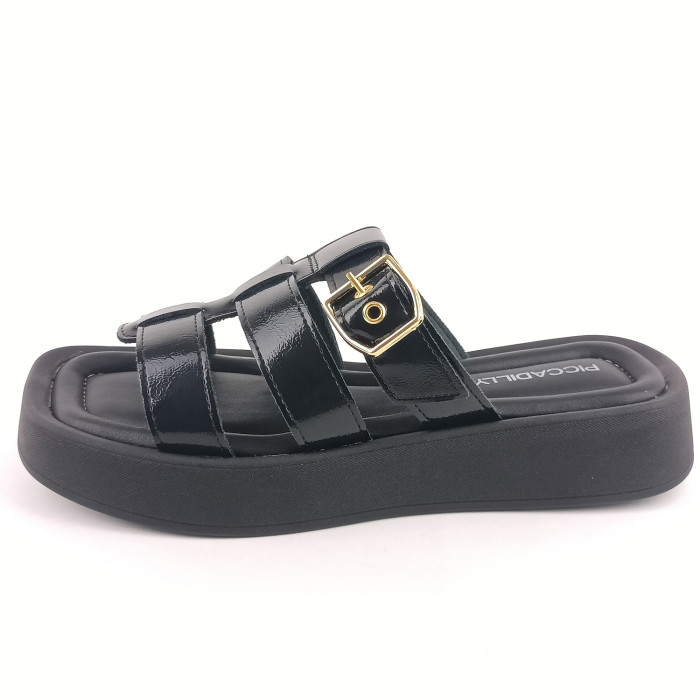 detail Dámské pantofle na platformě Piccadilly 223060-1 černé