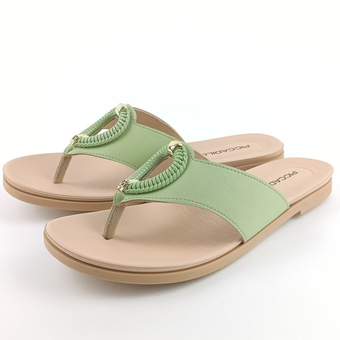 detail Dámské žabky Piccadilly 418081-9 zelené