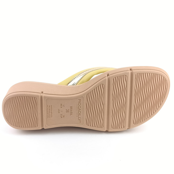 detail Dámské žabky na klínku Piccadilly 540373-5 žluté