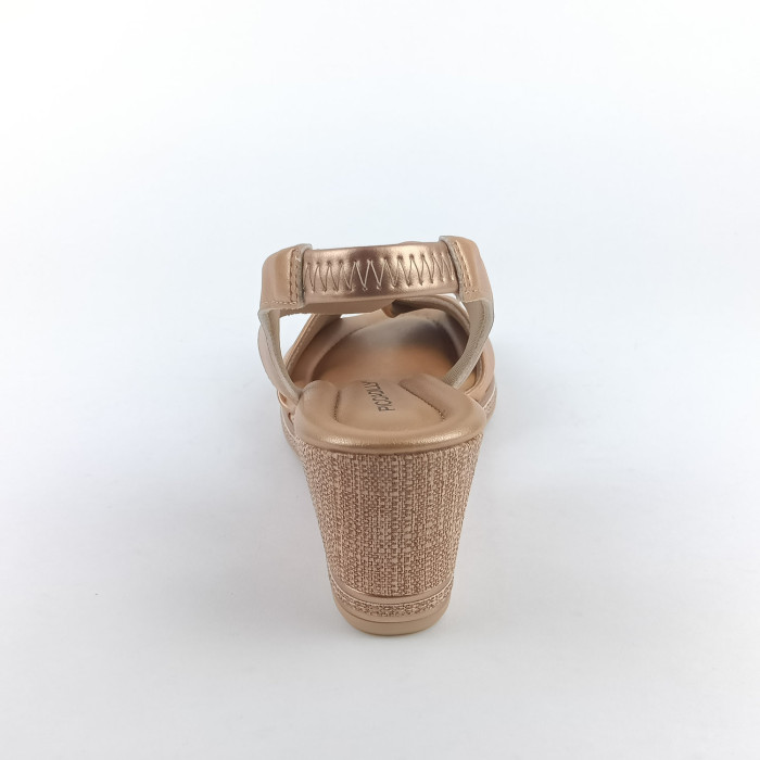 detail Dámské sandály na klínku Piccadilly 408221-28 metalické