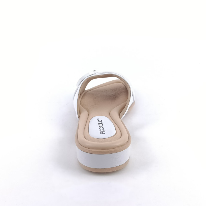 detail Dámské pantofle na podpatku Piccadilly 590040-7 bílé