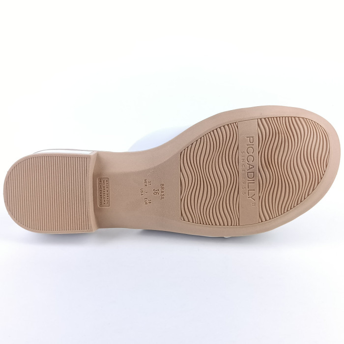 detail Dámské pantofle na podpatku Piccadilly 590040-7 bílé