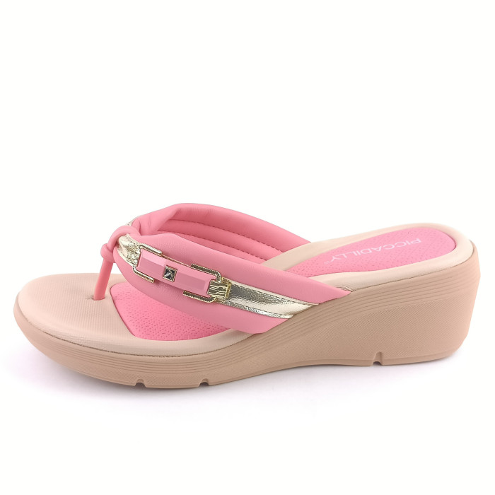 detail Dámské žabky na klínku Piccadilly 540373-1 růžové