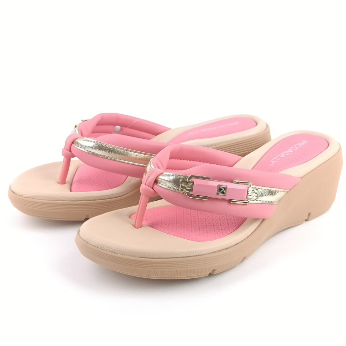 detail Dámské žabky na klínku Piccadilly 540373-1 růžové