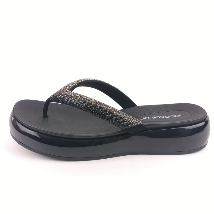 detail Dámské žabky na platformě Piccadilly 459006-5 černé