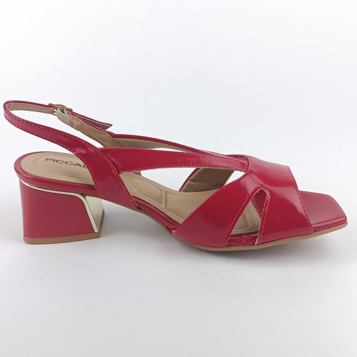 detail Dámské sandály na podpatku Piccadilly 543082-1 červené