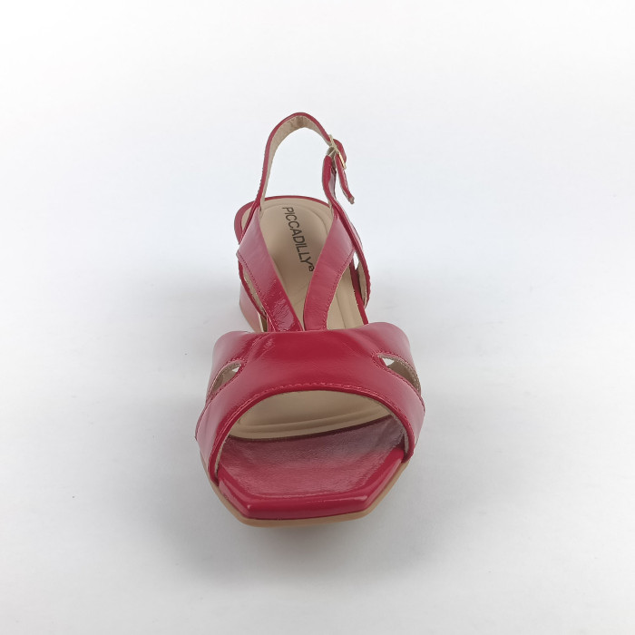 detail Dámské sandály na podpatku Piccadilly 543082-1 červené